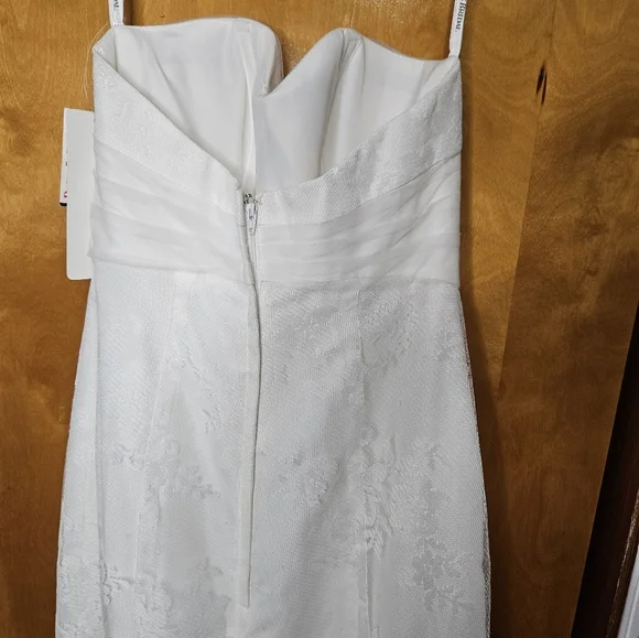David's Bridal WG3436 Strapless Bridal Gown With Embellishments Sz Zero NWT - Picture 10 of 11